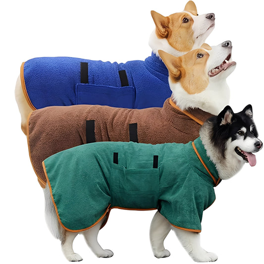 FREE Dog Super Quick Dry Absorbent Dog Towel Bathrobe